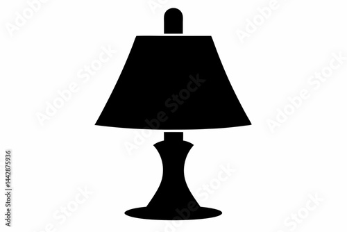 Tiny Lampshade Shape Silhouette Vector Illustration