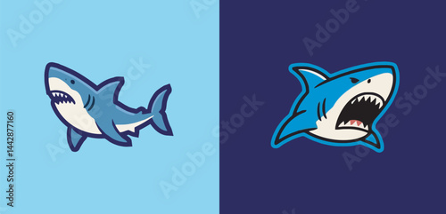 Shark mascot logo, e-sport logo animal