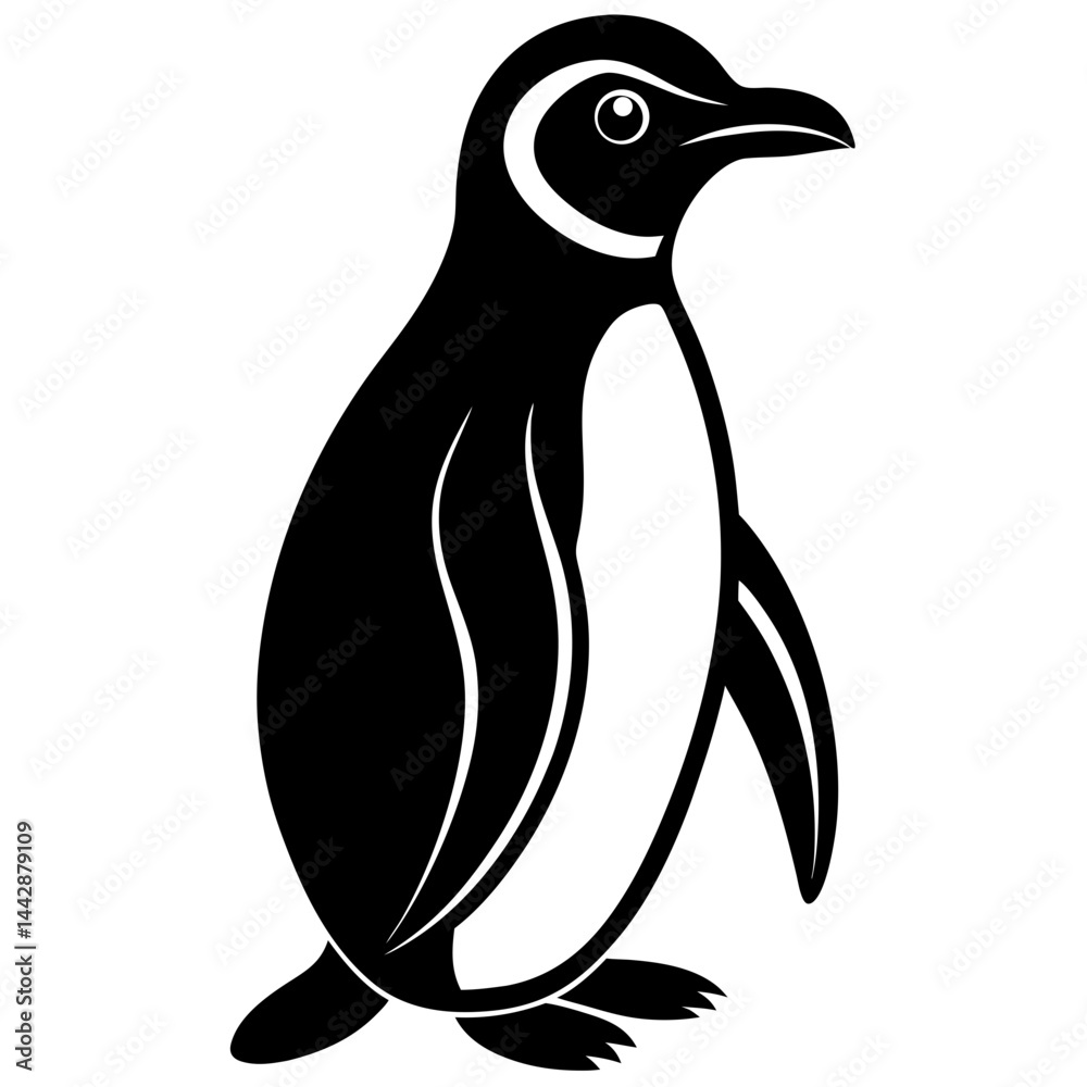 Fototapeta premium penguin vector on tranparent background