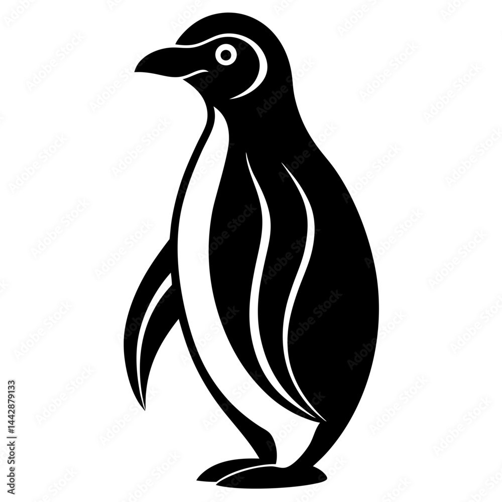Naklejka premium penguin vector on tranparent background