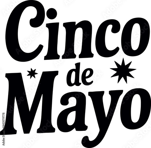 Cinco de Mayo Lettering Design , Celebrate Cinco de Mayo with this stylish handwritten design, perfect for cards, banners, and more!