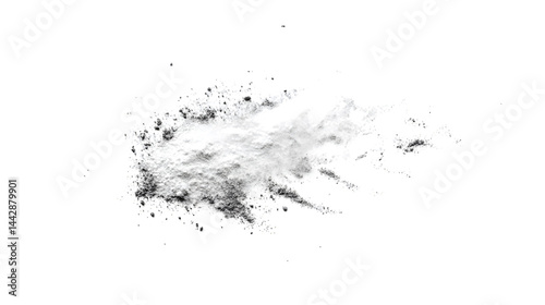 White Powder Pile on White Background - Professional Photo for Design Projects