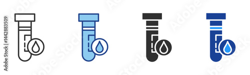 Blood Tube Icon Multiple Style Vector Collection 