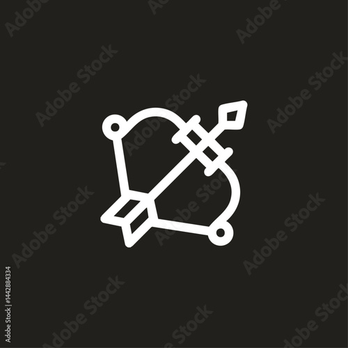 Bow icon flat vector design