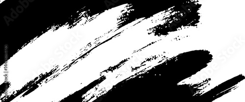 Obraz na płótnie Vector style black and white grunge brush w salonie