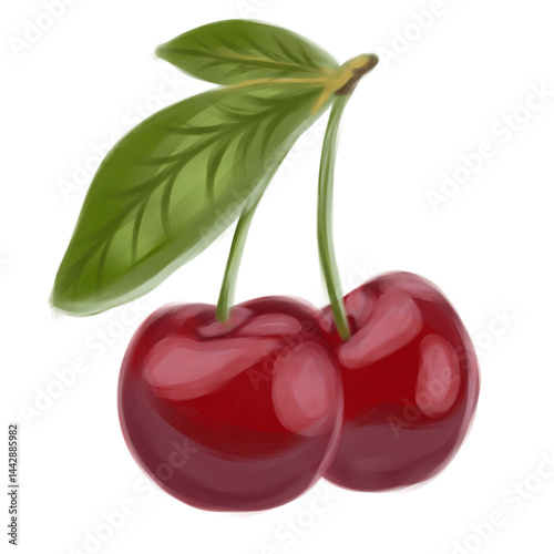 cherry isolated on white background