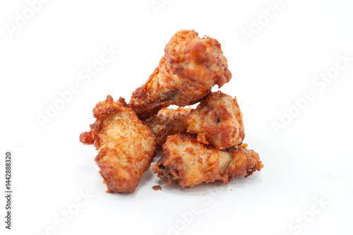 Crispy Golden Chicken Wings Isolated