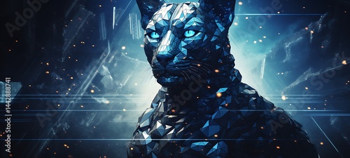 sphinx in Delfts Blauw,ai generative