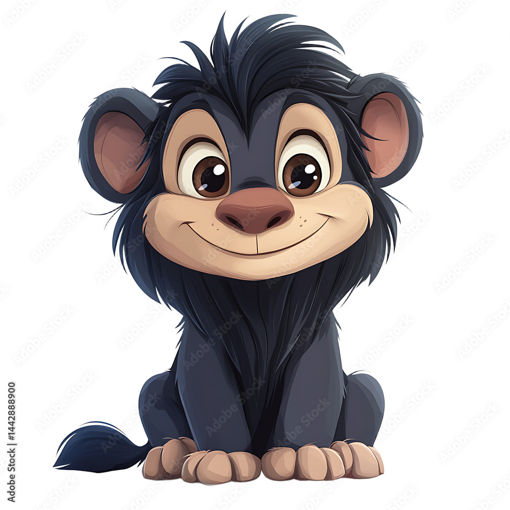 Happy Smiling Baby Animal Cartoon Drawing
