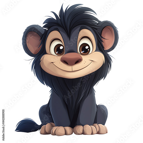 Obraz na płótnie Happy Smiling Baby Animal Cartoon Drawing w salonie