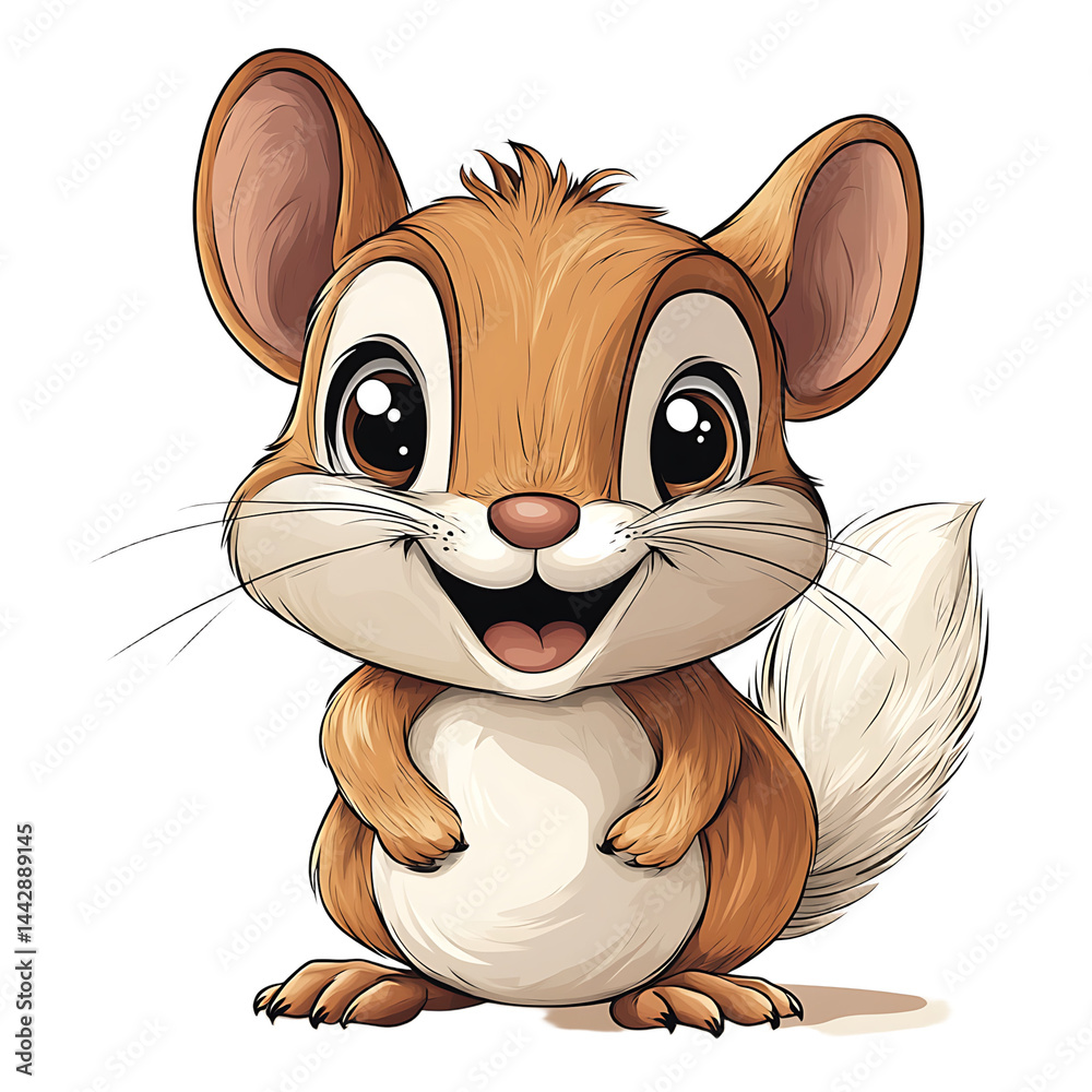 Happy Smiling Furry Animal Clipart