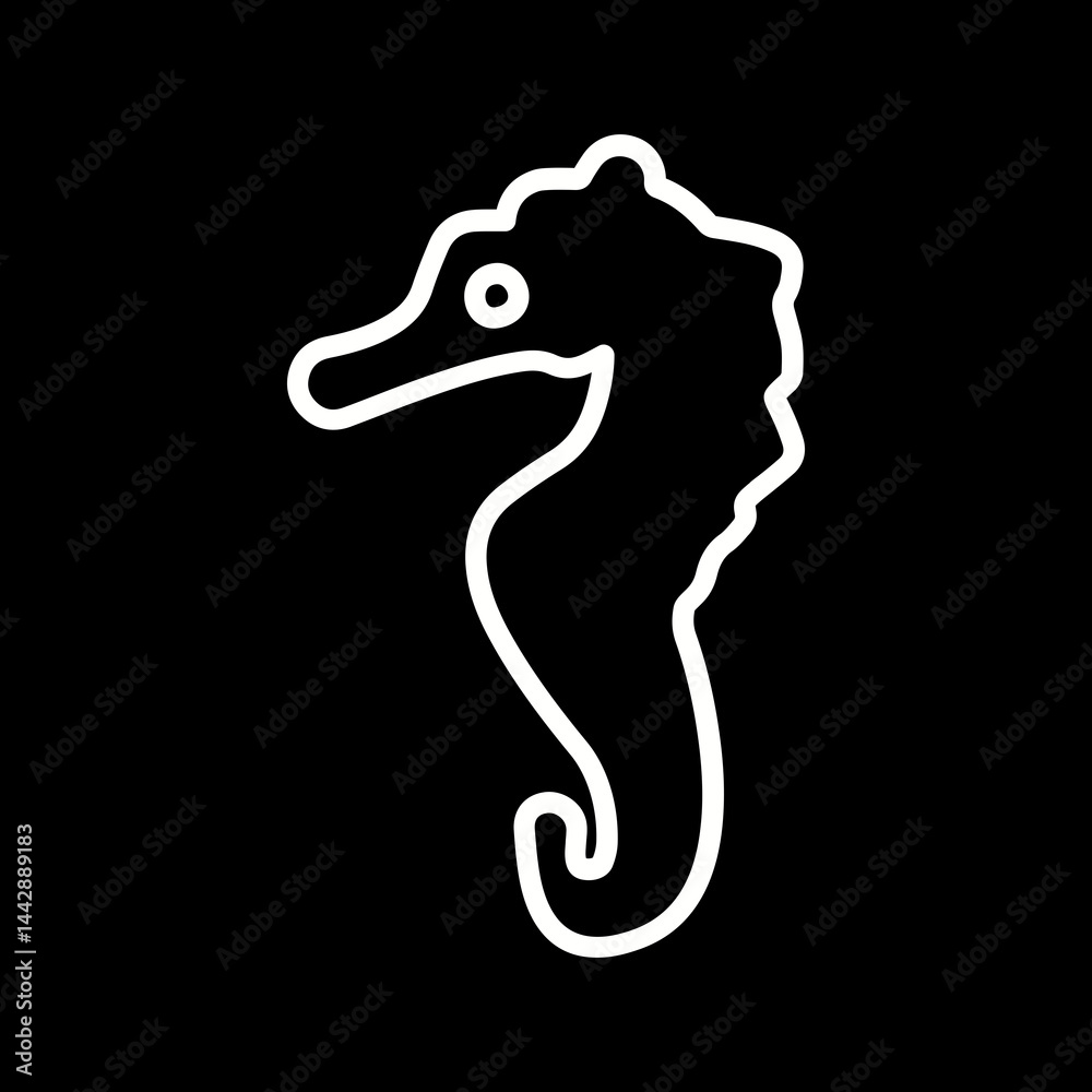 Fototapeta premium Seahorse Vector Icon