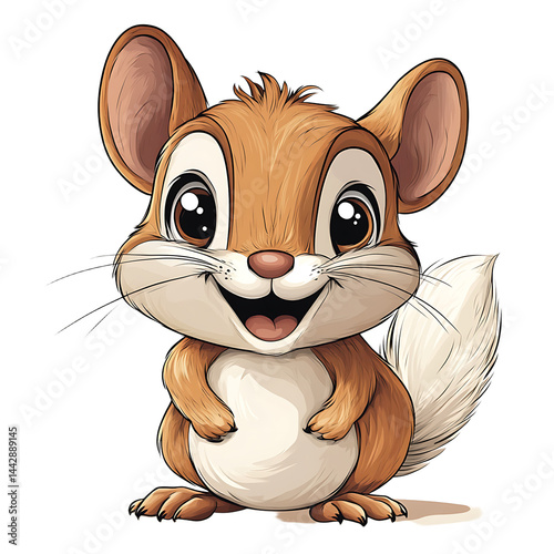 Obraz na płótnie Happy Smiling Furry Animal Clipart w salonie
