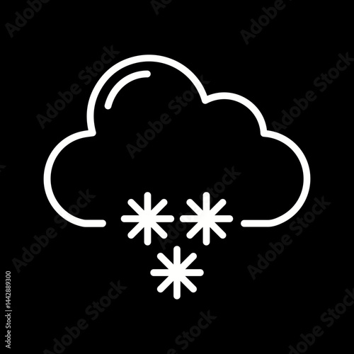 Snowfall Vector Icon