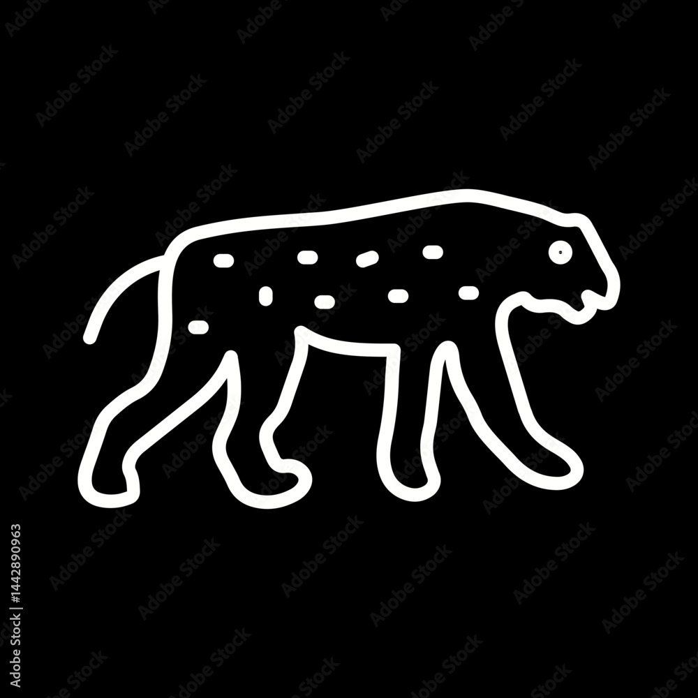 Obraz premium vector illustration of a silhouette of a horse