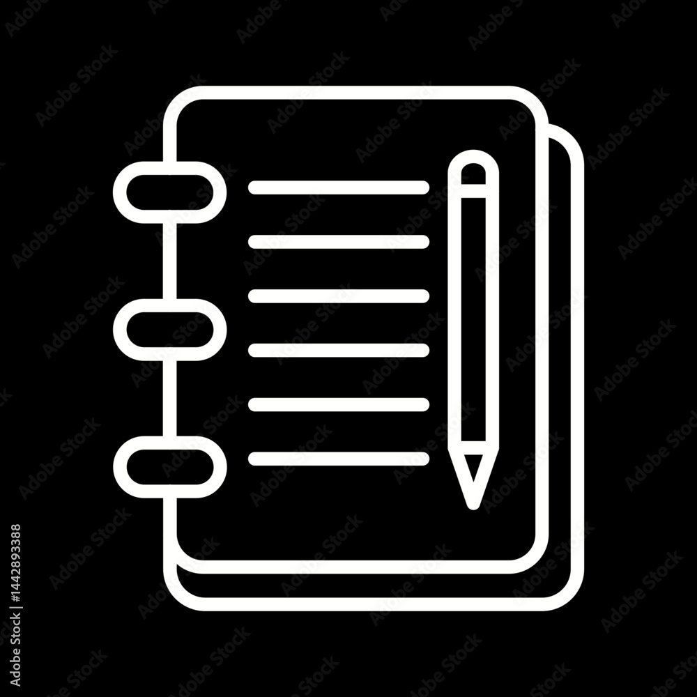 Notebook Vector Icon Notebook Vector Icon