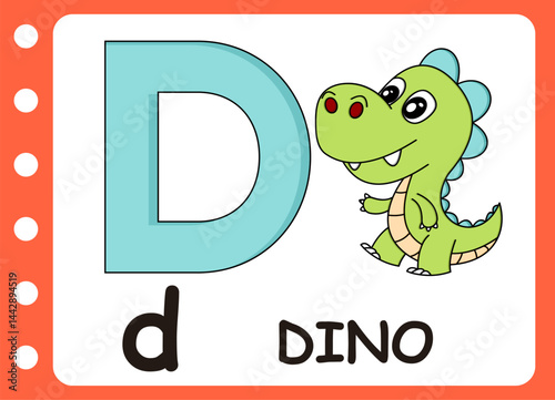letter D for dino. kids learning game