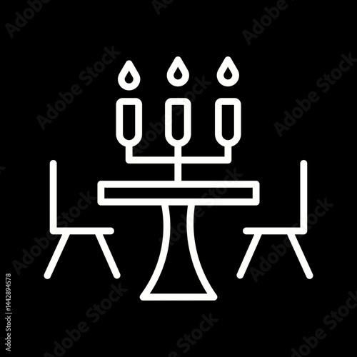 Candlelight Dinner Vector Icon