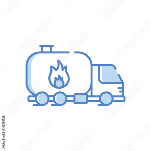 Gas Truck Vector icon