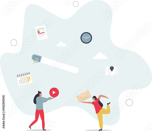Searching information and info search engine on browser. character life .