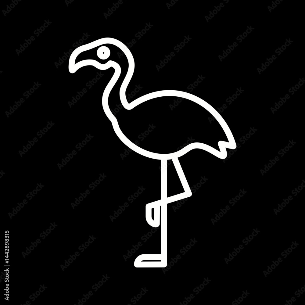 Fototapeta premium Flamingo Vector Icon