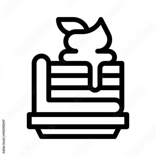 whipped cream line icon