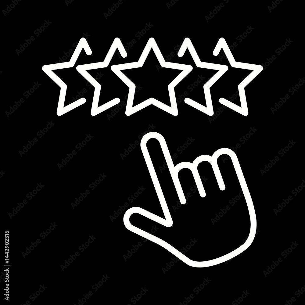 Fototapeta premium Review Stars Vector Icon