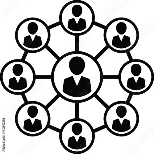 Social network icon, vector illustration. Flat design style eps 10