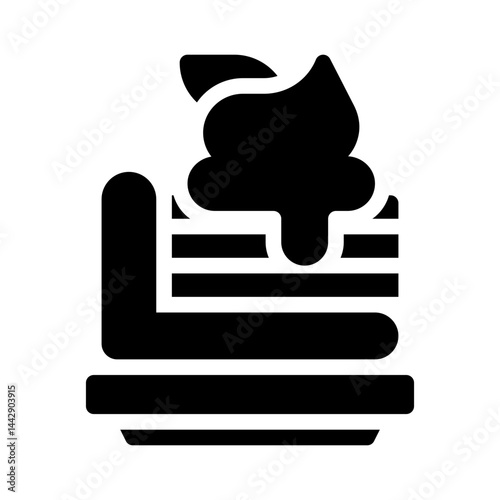 whipped cream glyph icon