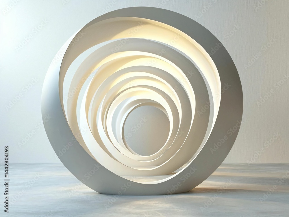 Obraz premium Abstract White Circles