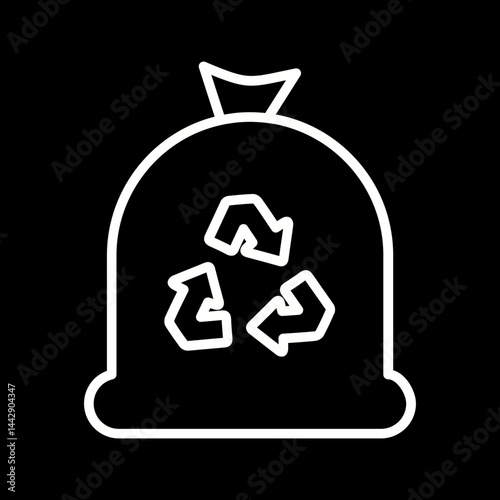 Trash Bag Vector Icon