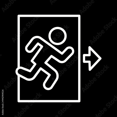Emergency Exit Vector Icon