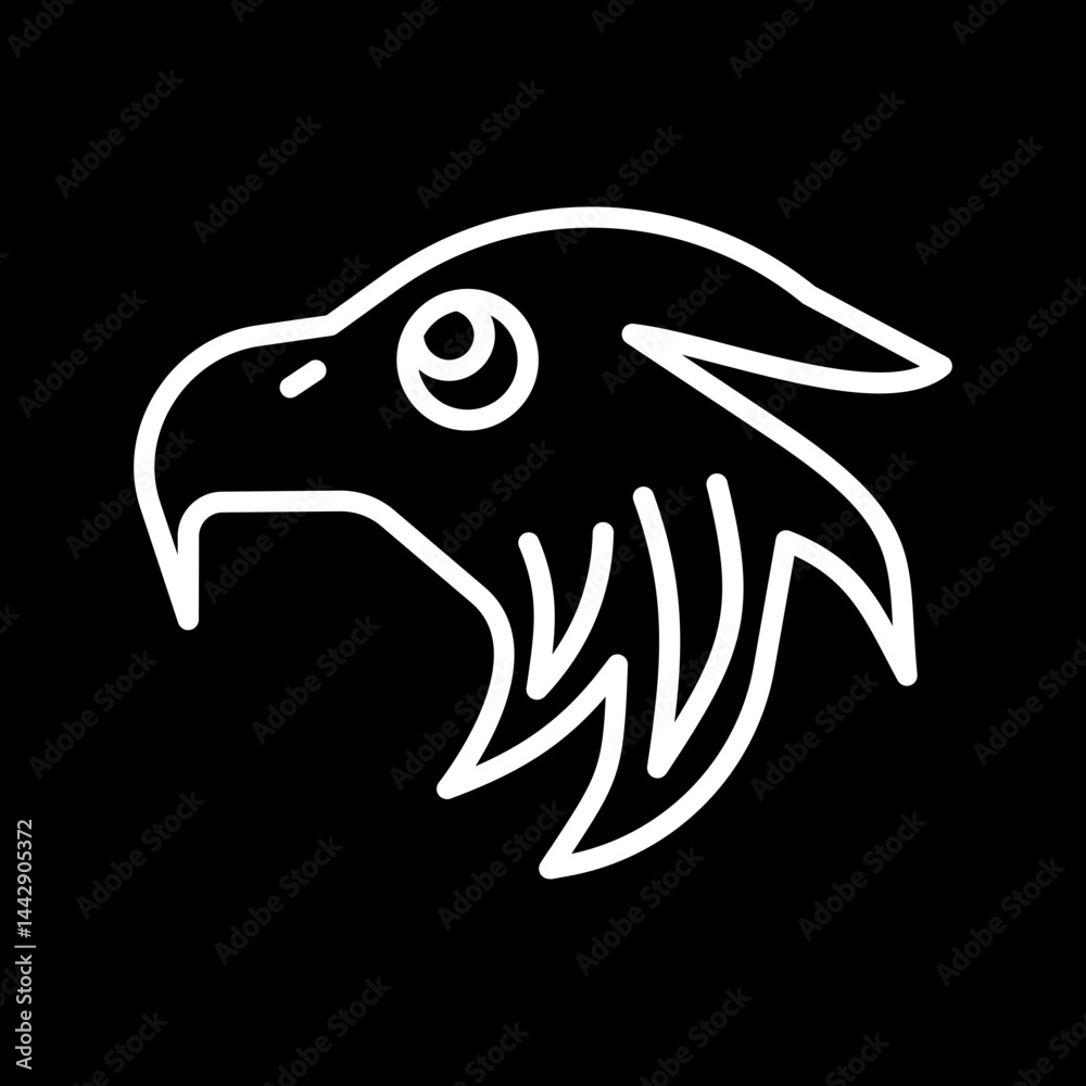 Obraz premium Hawk Vector Icon