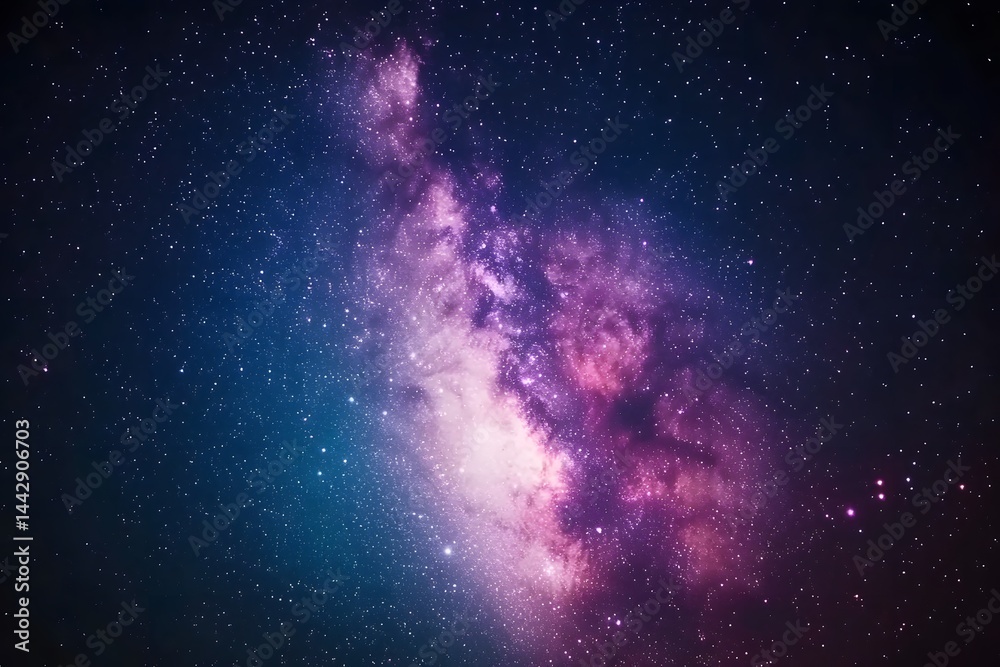 Fototapeta premium Stunning Night Sky Milky Way Galaxy Starry Night Cosmic Background Image