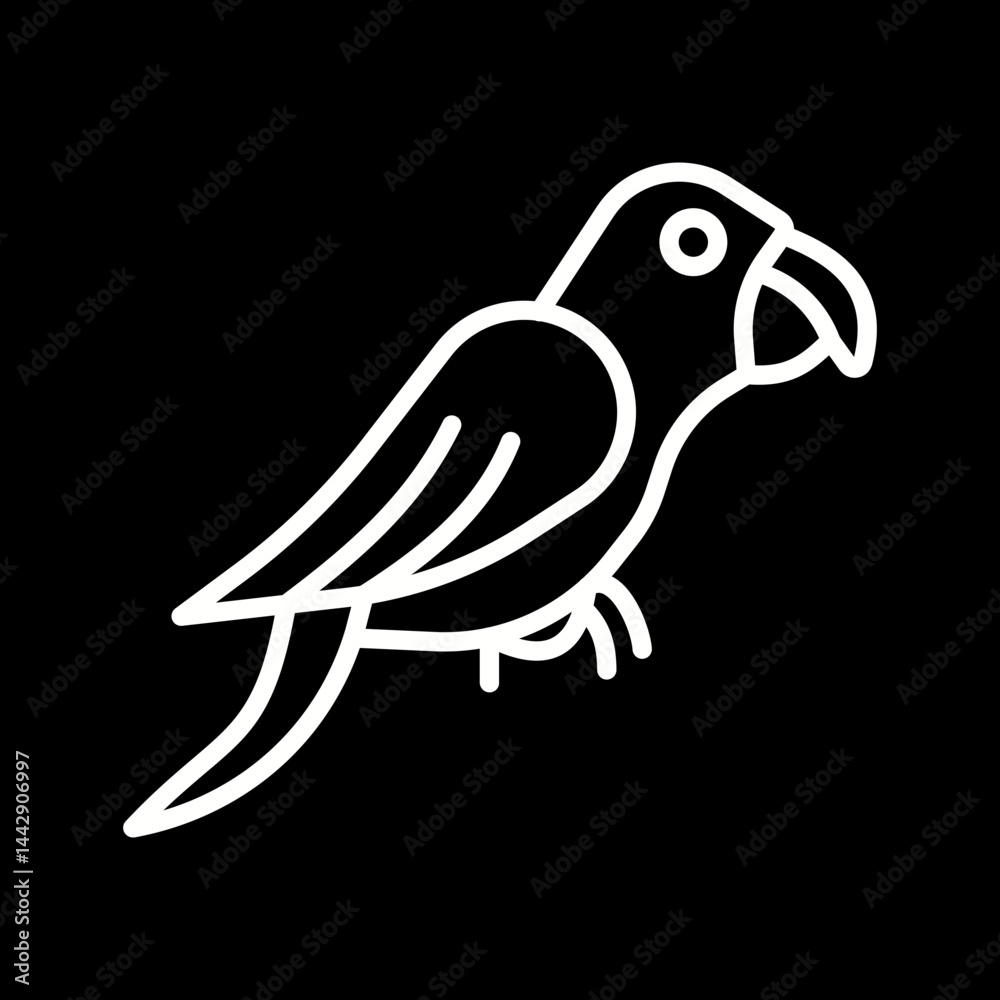 Obraz premium Parrot Vector Icon