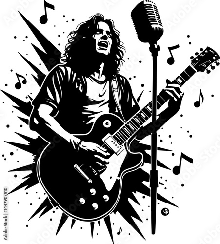 Rock and Roll Guitars vector design