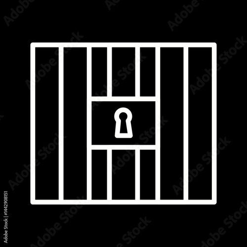 Prison Bars Vector Icon