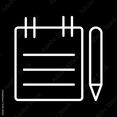 Writing Pad Vector Icon