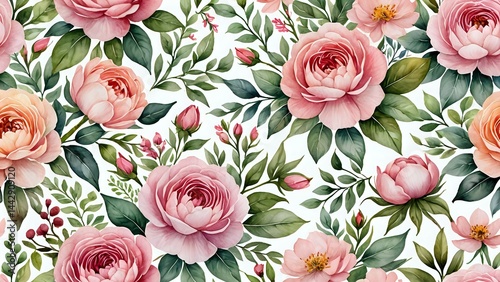 Watercolor floral background