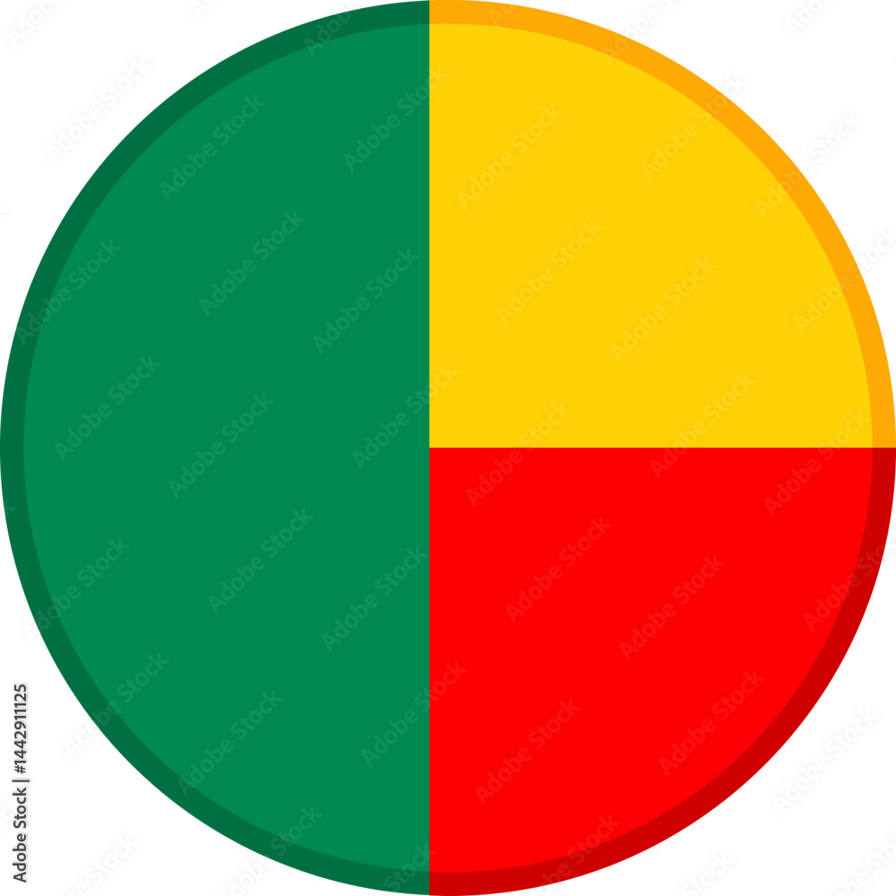 Benin Flag Badge Icon Benin Flag Badge Icon