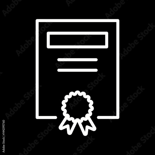 Teacher Certificate Vector Icon