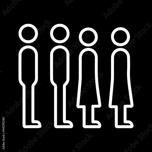 Queue Vector Icon