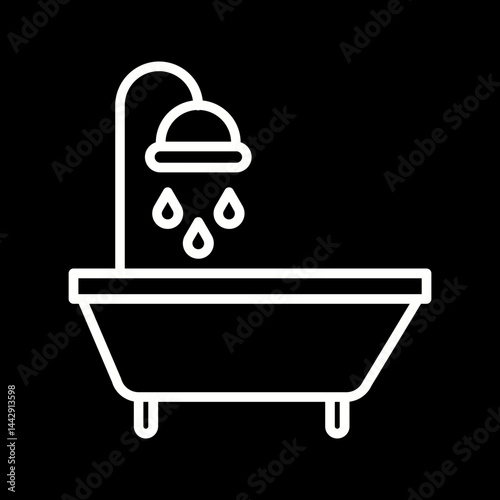 Halloween Bathtub Vector Icon