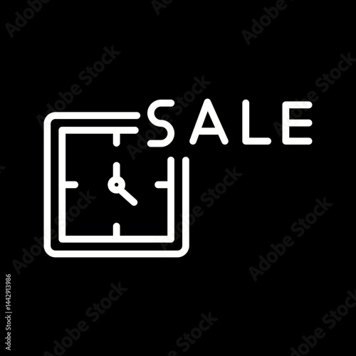 Midnight Sale Vector Icon