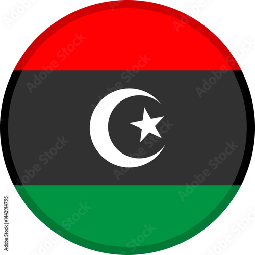 Free Download Libya Flag Badge Icon - GFXLoad