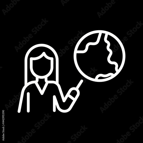 Teacher Globe Vector Icon