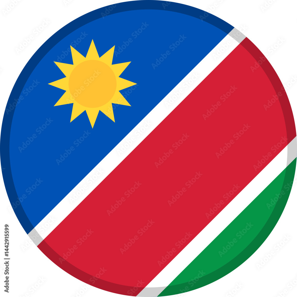 Namibia Flag Badge Icon Namibia Flag Badge Icon