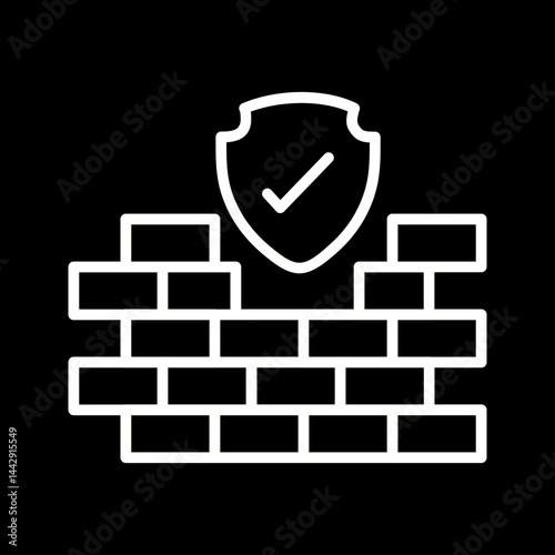 Firewall Protection Vector Icon