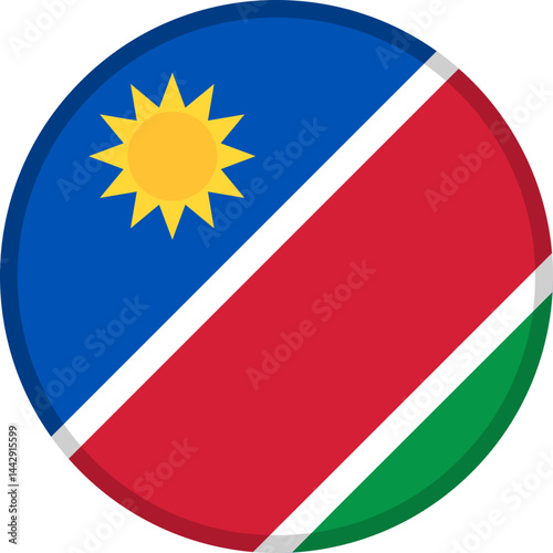Free Download Namibia Flag Badge Icon - GFXLoad