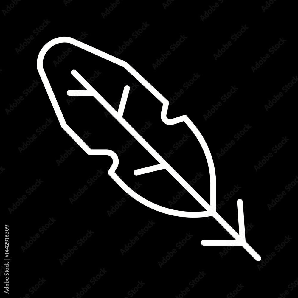 Feathers Vector Icon Feathers Vector Icon